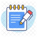 Caderno Nota Diario Ícone