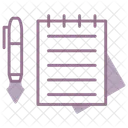 Caneta Bloco De Notas Bloco De Notas Caneta Ícone