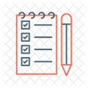 Escrita no bloco de notas  Ícone