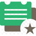 Estrela De Nota Notas Favoritas Nota Favorita Ícone