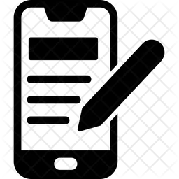 Bloco de notas para smartphone  Ícone