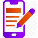 Bloco de notas para smartphone  Ícone