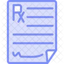 Icone De Linha Do Comprimido De Prescricao Duotone Icon