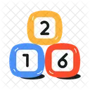 Blocos De Jardim De Infancia Blocos De Aprendizagem Blocos Numericos Ícone