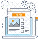Blogverwaltung Inhaltsverwaltung Medienkonfiguration Symbol