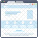 Blog Web Wireframe Web Conception Web Icône