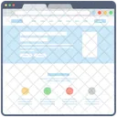 Blog Web Wireframe Web Conception Web Icône