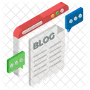 Web Blogging Conteudo Diario Icon