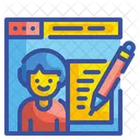 Blogger Blog Content Ersteller Autor Redakteur Berufe Design Symbol