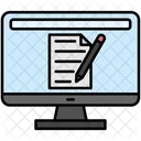 Blogging Monitor Screen Icon