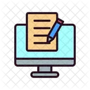 Blogging Computer Monitor Icon