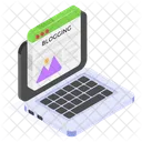 Laptop Blogging Webpage Icon