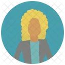 Blond Curly Hair Icon