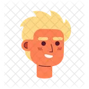 Blond young adult man with tanned skin  アイコン
