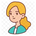 Girl Blonde People Icon
