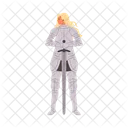 Frau Kriegerin Mittelalterlich Symbol