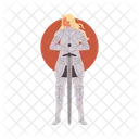 Frau Kriegerin Mittelalterlich Symbol