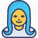 Blonde Girl Female Feminine Icon