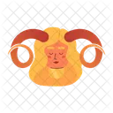 Blonde Woman Twisted Horns Horns Icon