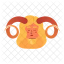 Blonde Woman Twisted Horns Horns 아이콘