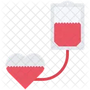Blood Transfusion Heart Icon