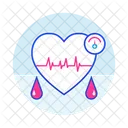 Blood Health Heart Hypertension Medical Pressure Pulse Blood Pressure Icon