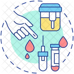 Blood and urine test  Icon