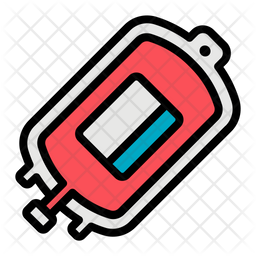 Blood Bag Icon - Download in Colored Outline Style