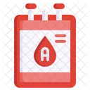 Blood Bag Type A Medical Instrument Icon