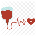 Blood Bag Transfusion Ilustration Icon