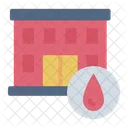Blood Center Building Donation Icon