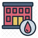 Blood Center Building Donation Icon