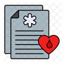 Blood Donation Paperwork Medical Icon