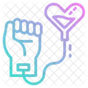 Blood Donation Love Icon