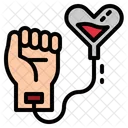 Blood Donation Love Icon