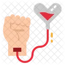 Blood Donation Love Icon