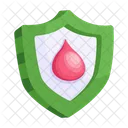 Blood Aid Blood Donation Shield Icon