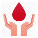 Blood Donation Hand Give Icon