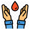 Blood Donation Hands Icon