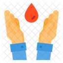 Blood Donation Hands Icon