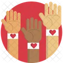 Hand Blood Donation Help Icon