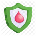 Blood Aid Blood Donation Shield Icon