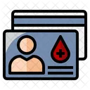 Blood Donor Card Id Card Membership Icon
