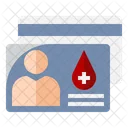 Blood Donor Card Id Card Membership Icon