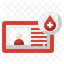 Blood Donor Card Id Card Blood Donation Icon