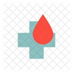 Blood drop with cross  Icon