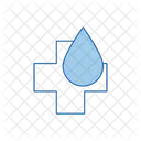 Blood drop with cross  Icon