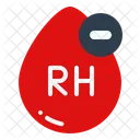 Blood rh negative  Icon