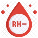 Blood Rh Negative Blood Type Blood Test Icon