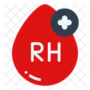 혈액 rh 양성  아이콘